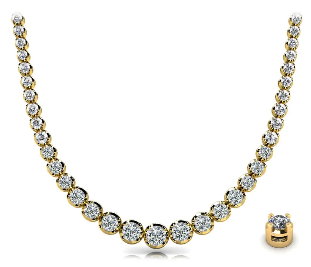 Diamond Strand Necklace In Diamond  with 5.03 ct.(finished)