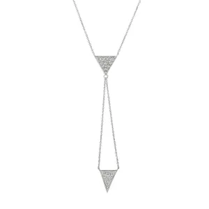 DIAMOND TRIANGLE DROP NECKLACE 14K GOLD (0.53 CTW)