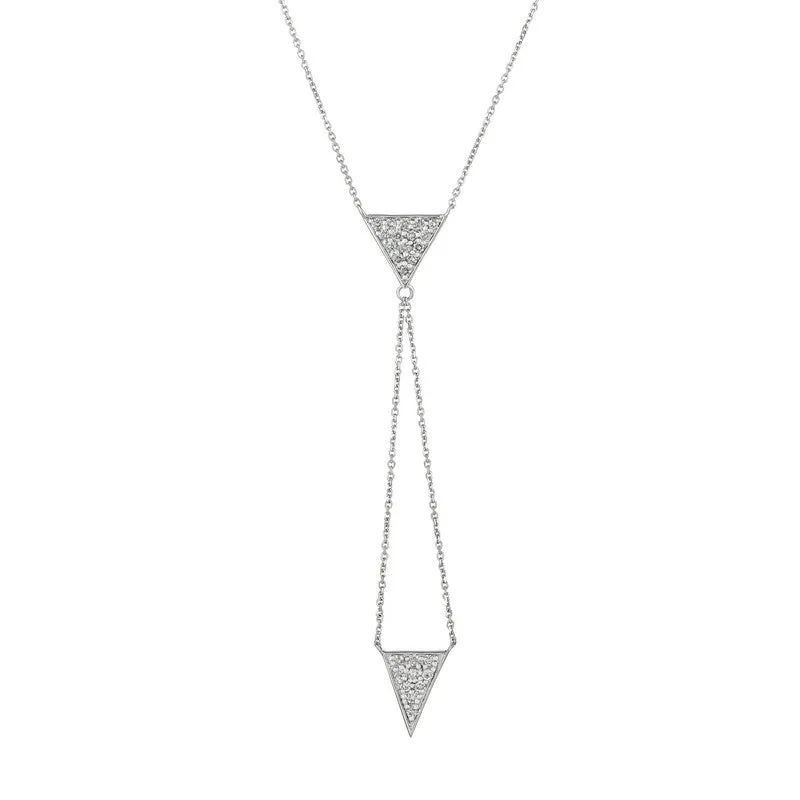 DIAMOND TRIANGLE DROP NECKLACE 14K GOLD (0.53 CTW)