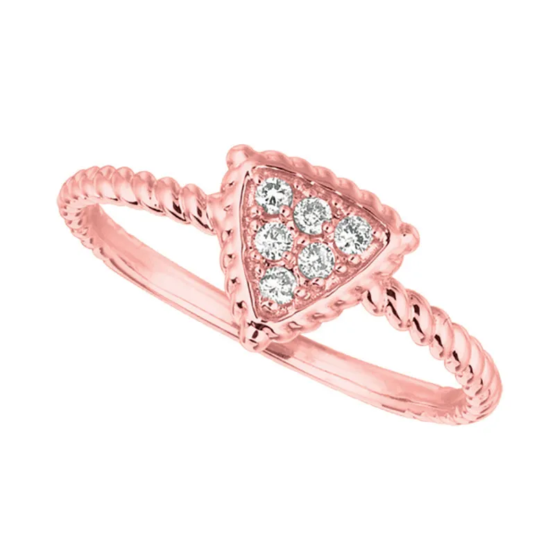 DIAMOND TRIANGLE RING 14K GOLD (0.11 CTW)