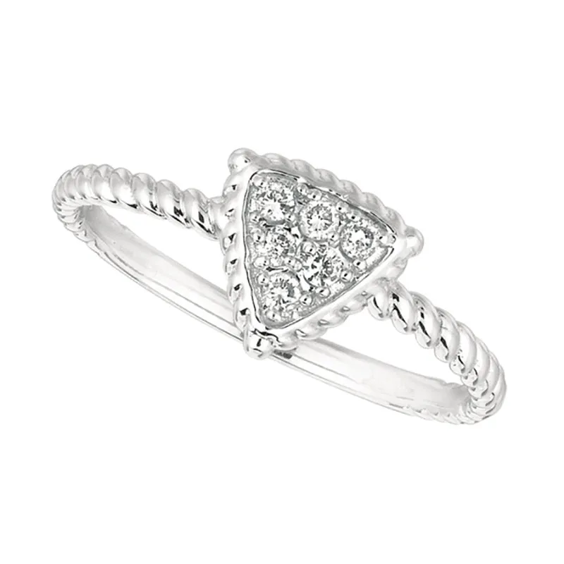 DIAMOND TRIANGLE RING 14K GOLD (0.11 CTW)