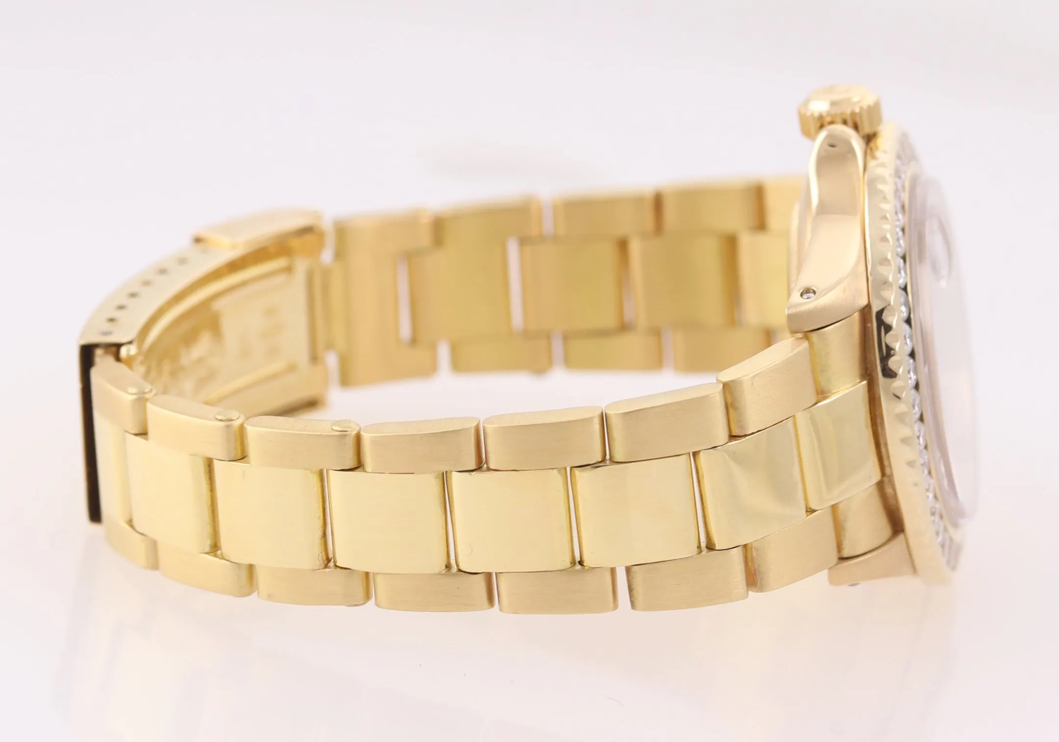 DIAMONDS Rolex Submariner Date 16808 18k Yellow Gold Blue Dial 40mm Watch 16618