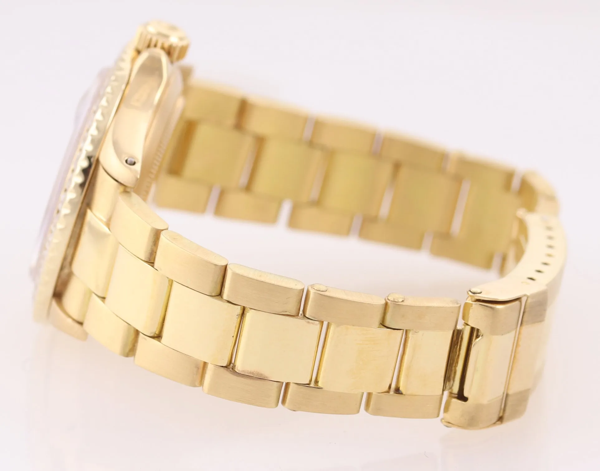 DIAMONDS Rolex Submariner Date 16808 18k Yellow Gold Blue Dial 40mm Watch 16618