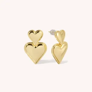 Double Heart Earrings