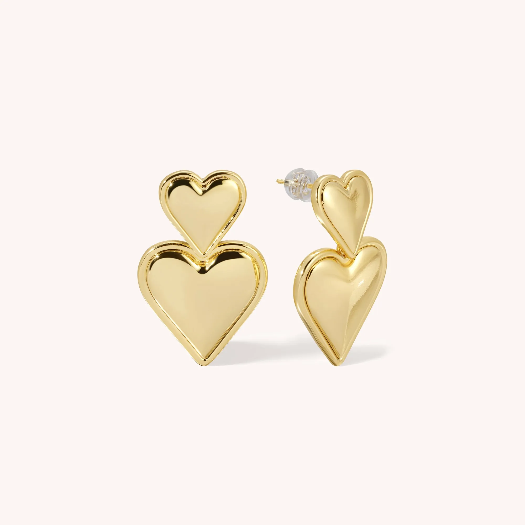 Double Heart Earrings