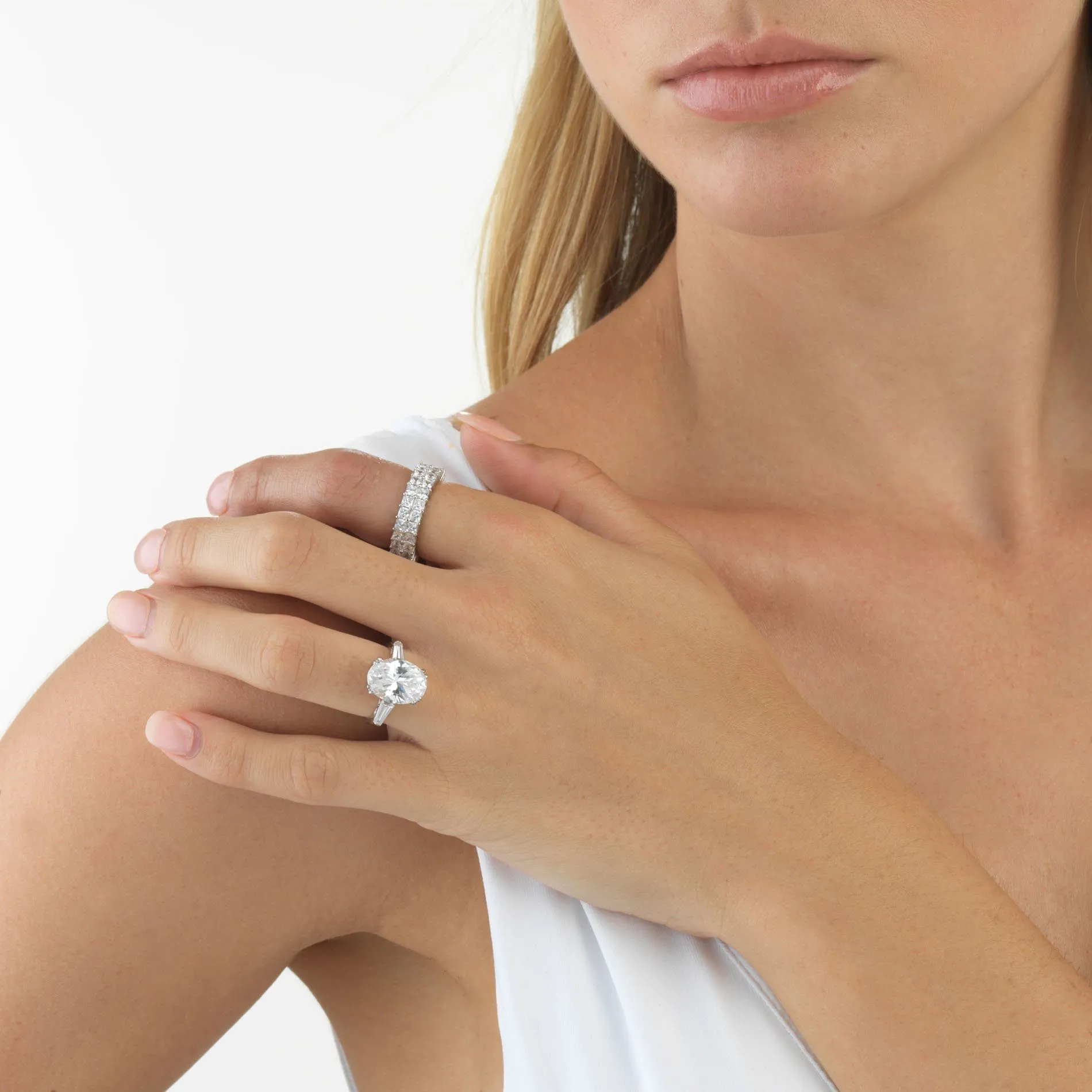 Double Row Princess Cut Ring