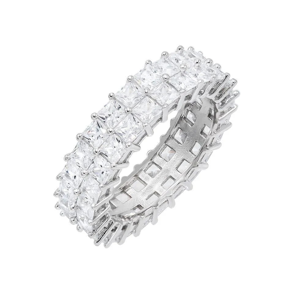 Double Row Princess Cut Ring