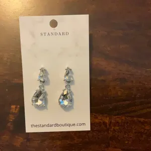 Double Teardrop Crystal Earrings