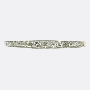 Edwardian Old Cut Diamond Bar Brooch