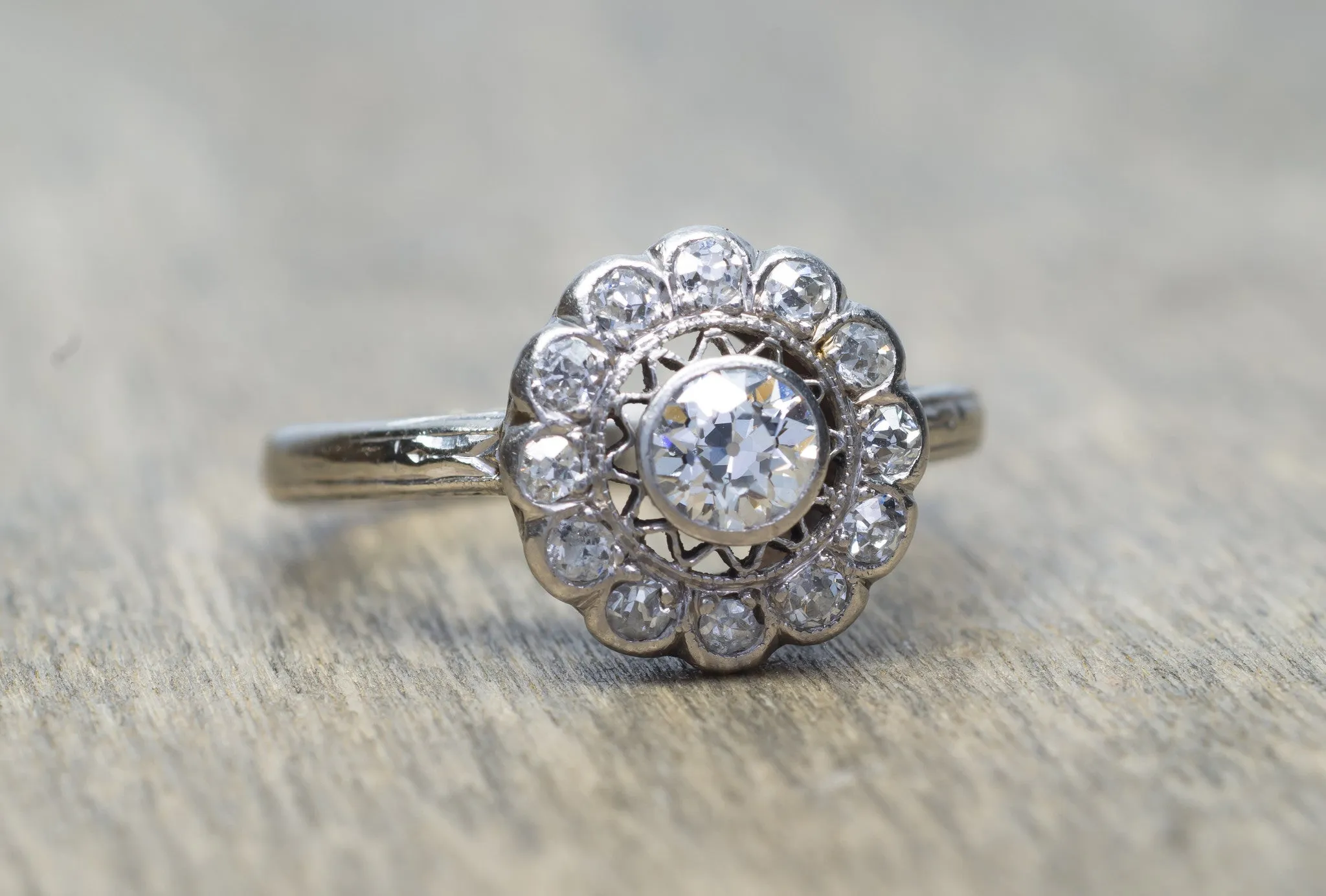 EDWARDIAN OLD MINE CUT DIAMOND RING