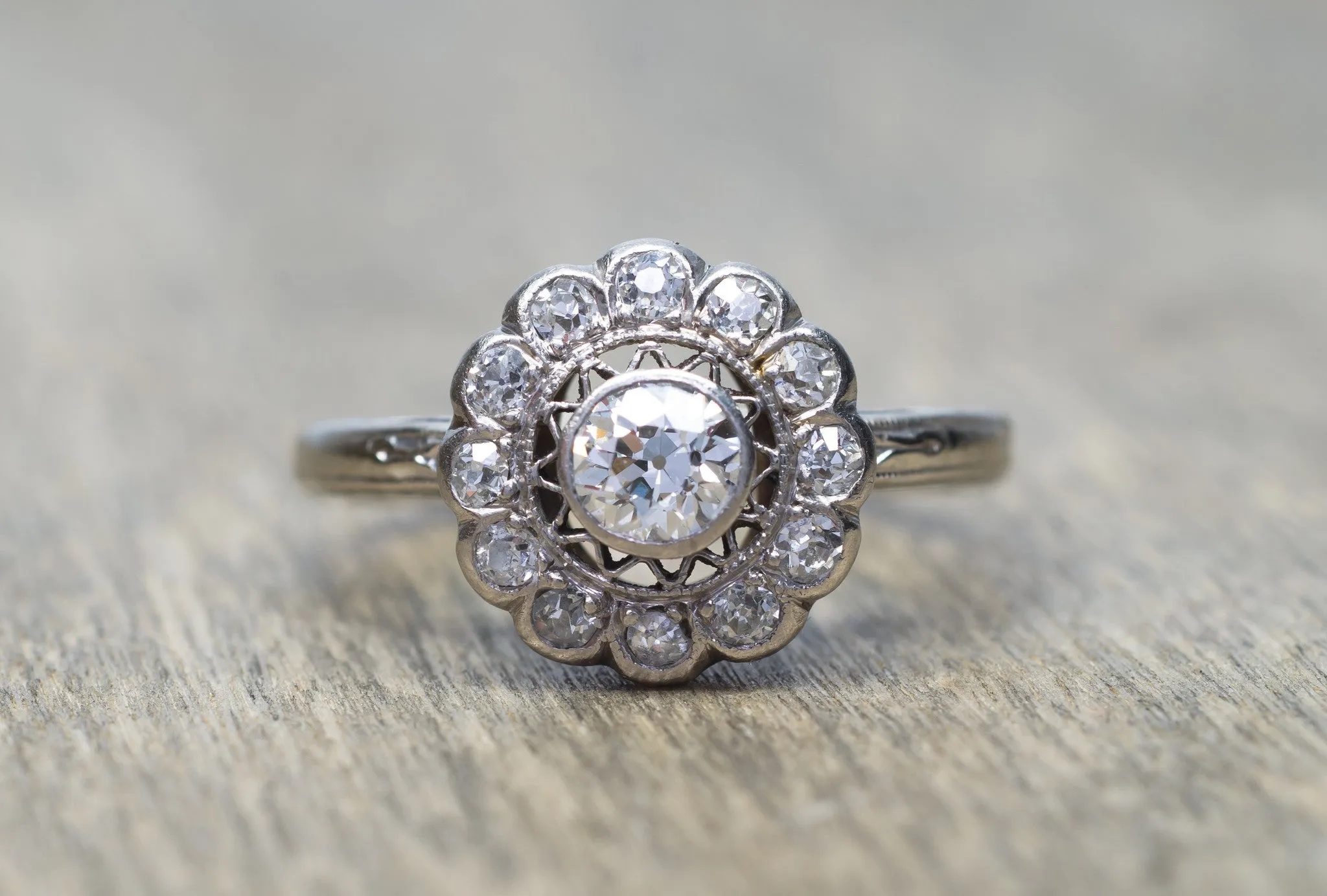 EDWARDIAN OLD MINE CUT DIAMOND RING