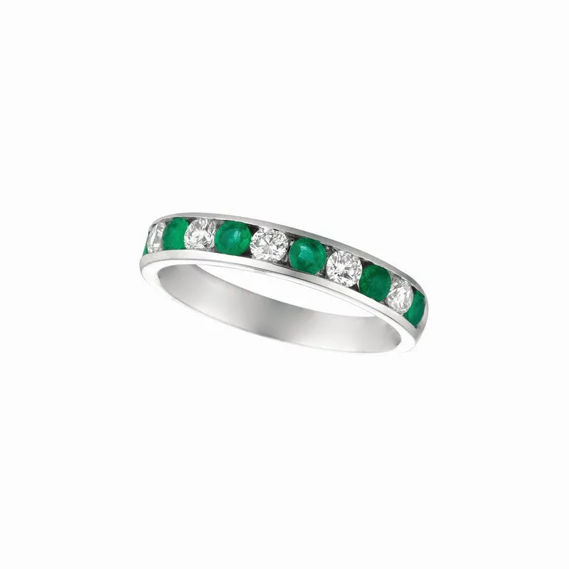EMERALD & DIAMOND RING 14K GOLD (0.79 CTW)
