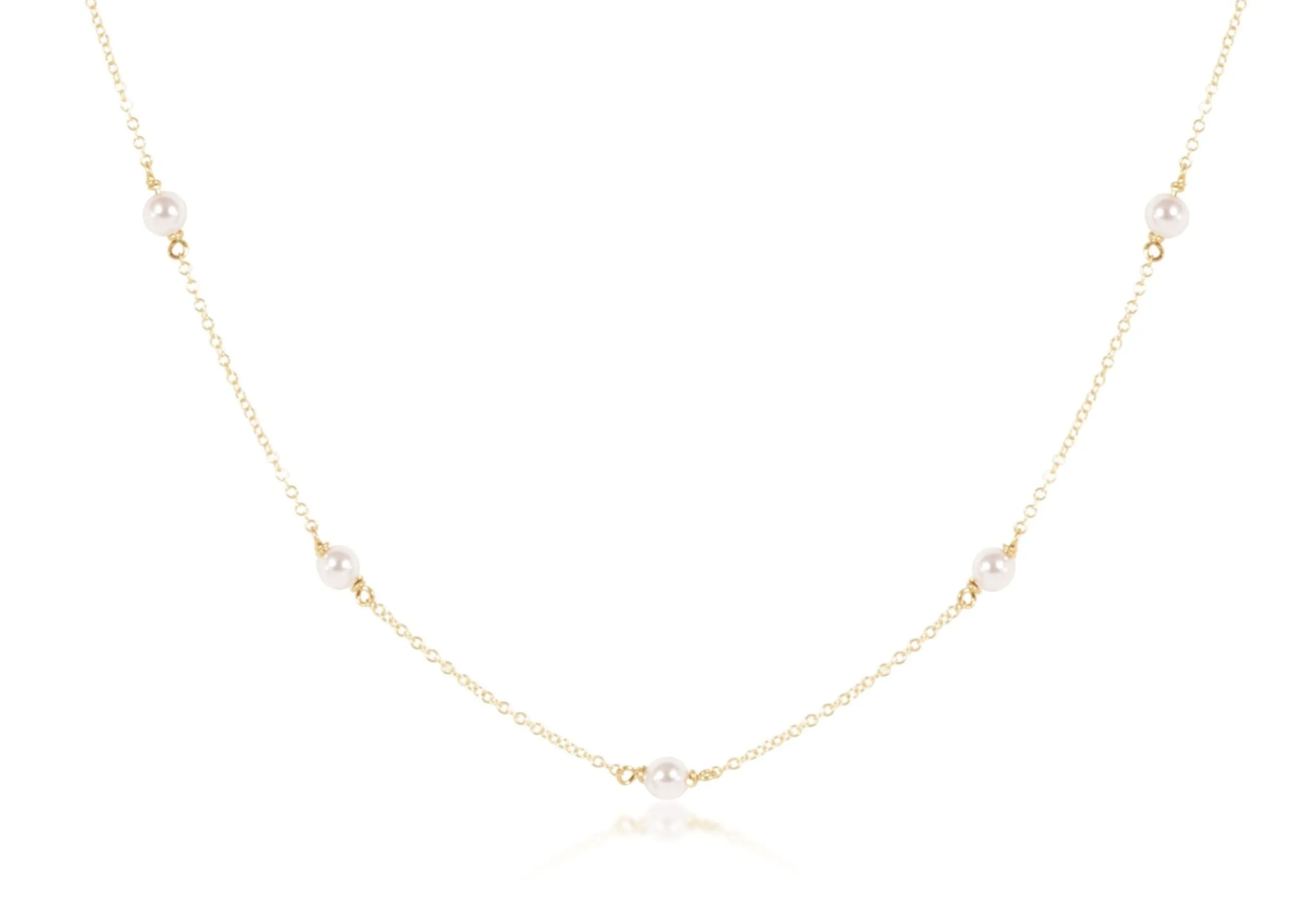 enewton - 14k gold-filled - Yellow Gold Pearl Simplicity Necklace 15"