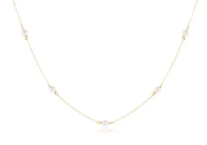 ENewton 15" Choker Simplicity Chain Gold - 4mm Pearl