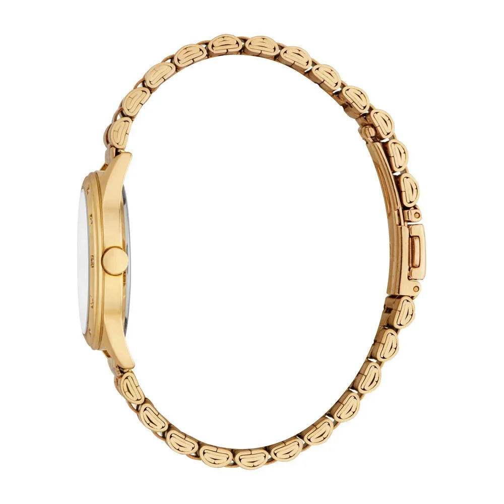 ESPRIT Ladies White Dial Stainless Steel Gold Plated Watch