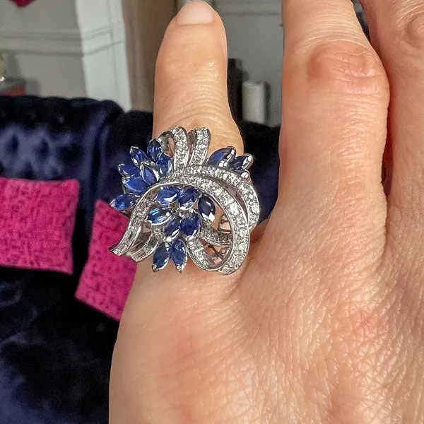 Estate Sapphire & Diamond Cocktail Ring