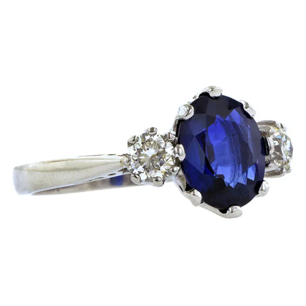 Estate Sapphire & Diamond Ring