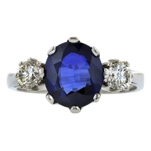 Estate Sapphire & Diamond Ring