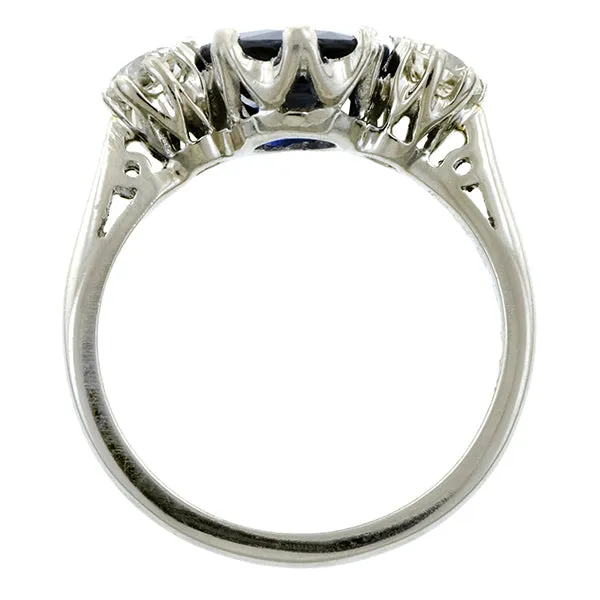 Estate Sapphire & Diamond Ring