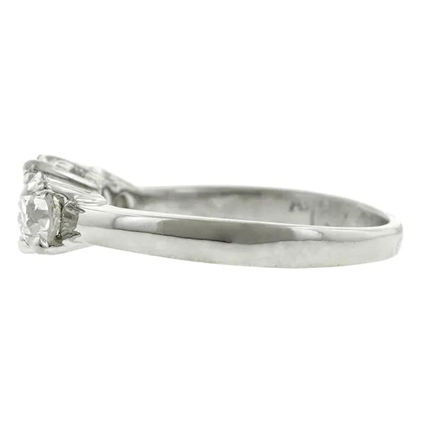 Estate Three Stone Diamond Engagement Ring, RBC 0.70ct