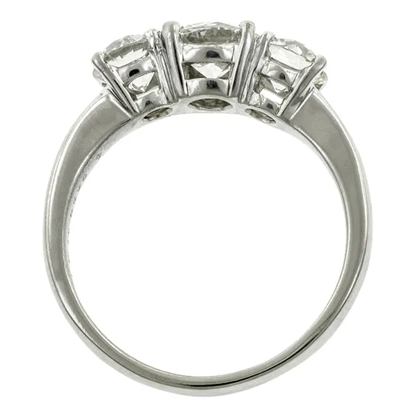 Estate Three Stone Diamond Engagement Ring, RBC 0.70ct