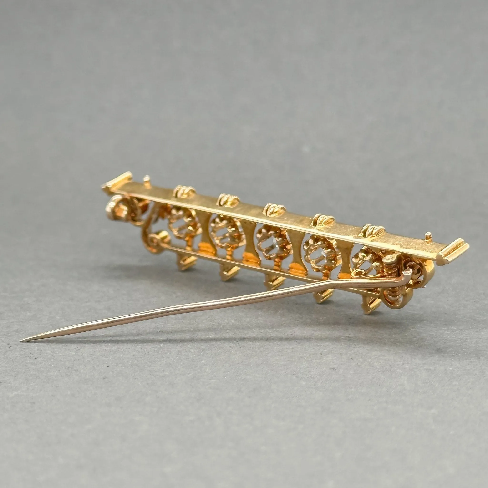 Estate Victorian 10 / 14K Y Gold 1.83ctw I-J/SI2-I1 Diamond Brooch