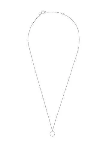 EternalDia IGI Certified Open-Circle Diamond Accent Accented Pendant Necklace in 10K White Gold (0.07 Cttw)