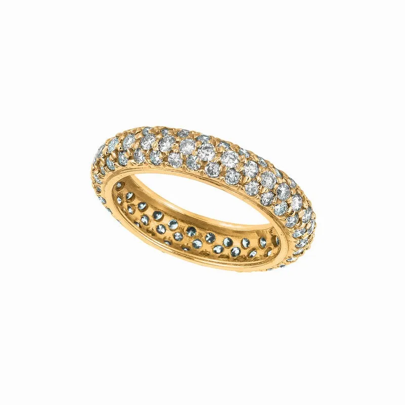 ETERNITY DIAMOND PAVE SET RING 14K GOLD (1.58 CTW)