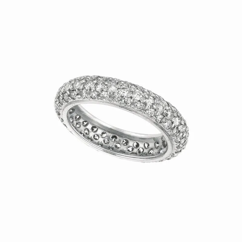 ETERNITY DIAMOND PAVE SET RING 14K GOLD (1.58 CTW)