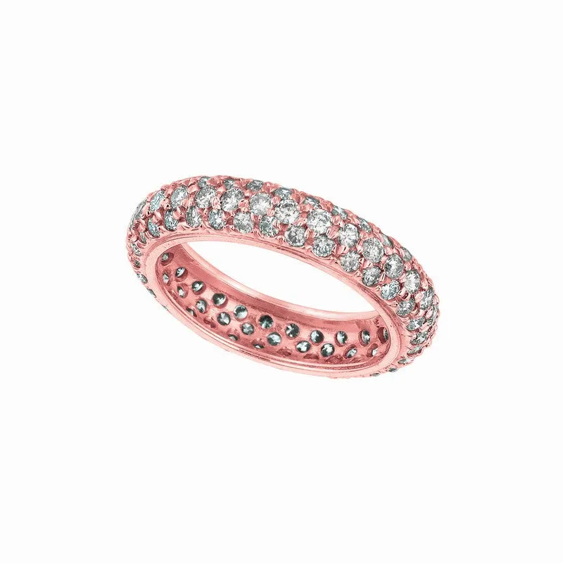 ETERNITY DIAMOND PAVE SET RING 14K GOLD (1.58 CTW)