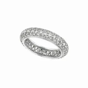 ETERNITY DIAMOND PAVE SET RING 14K GOLD (1.58 CTW)