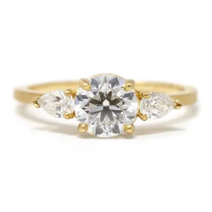 Facet Three Stone Diamond Ring