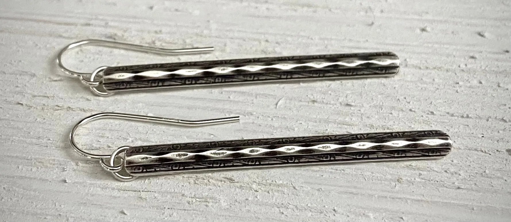 Faceted Bar Earrings