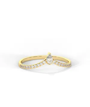 Fashionable Diamond Accent Ring