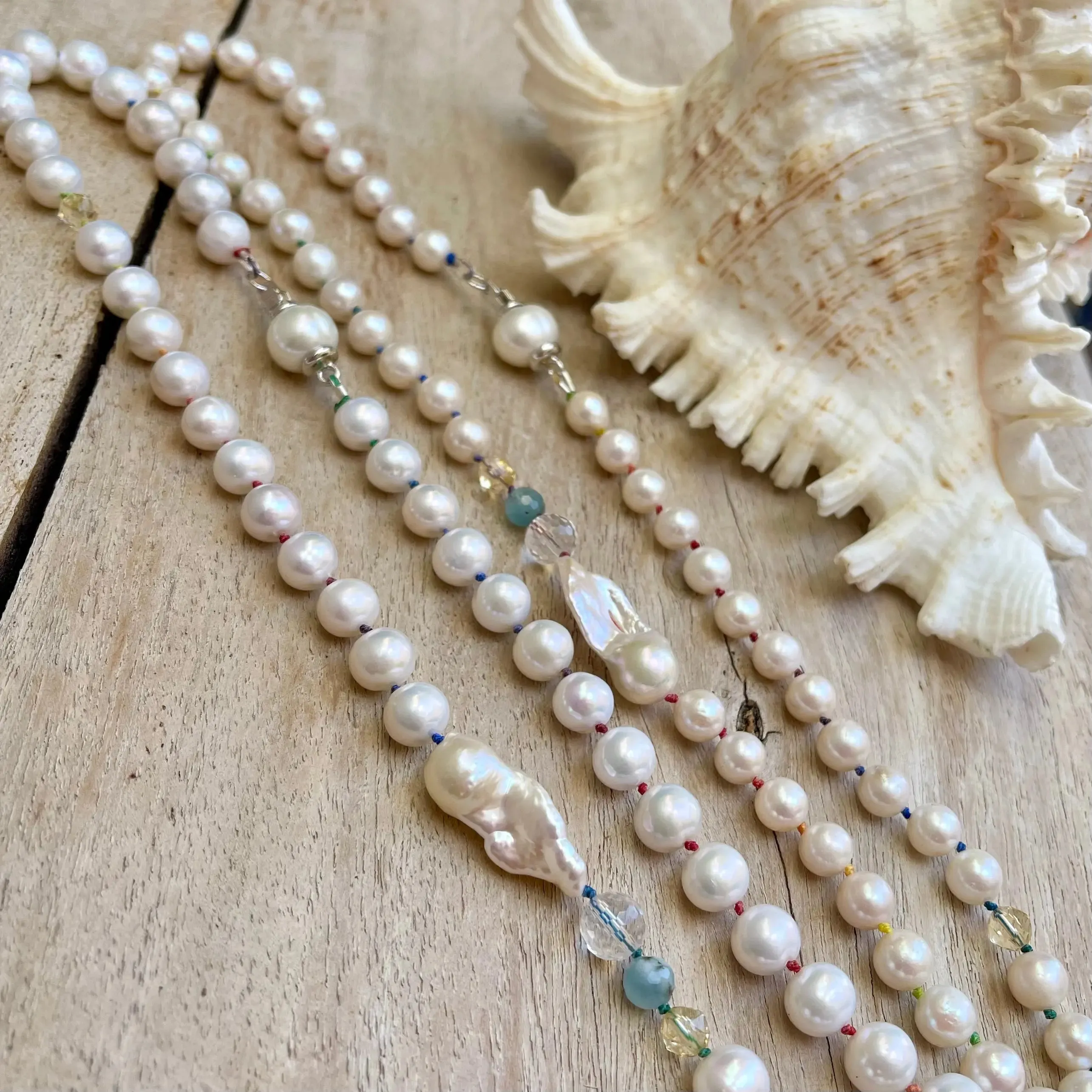 Fireball Pearl Necklaces