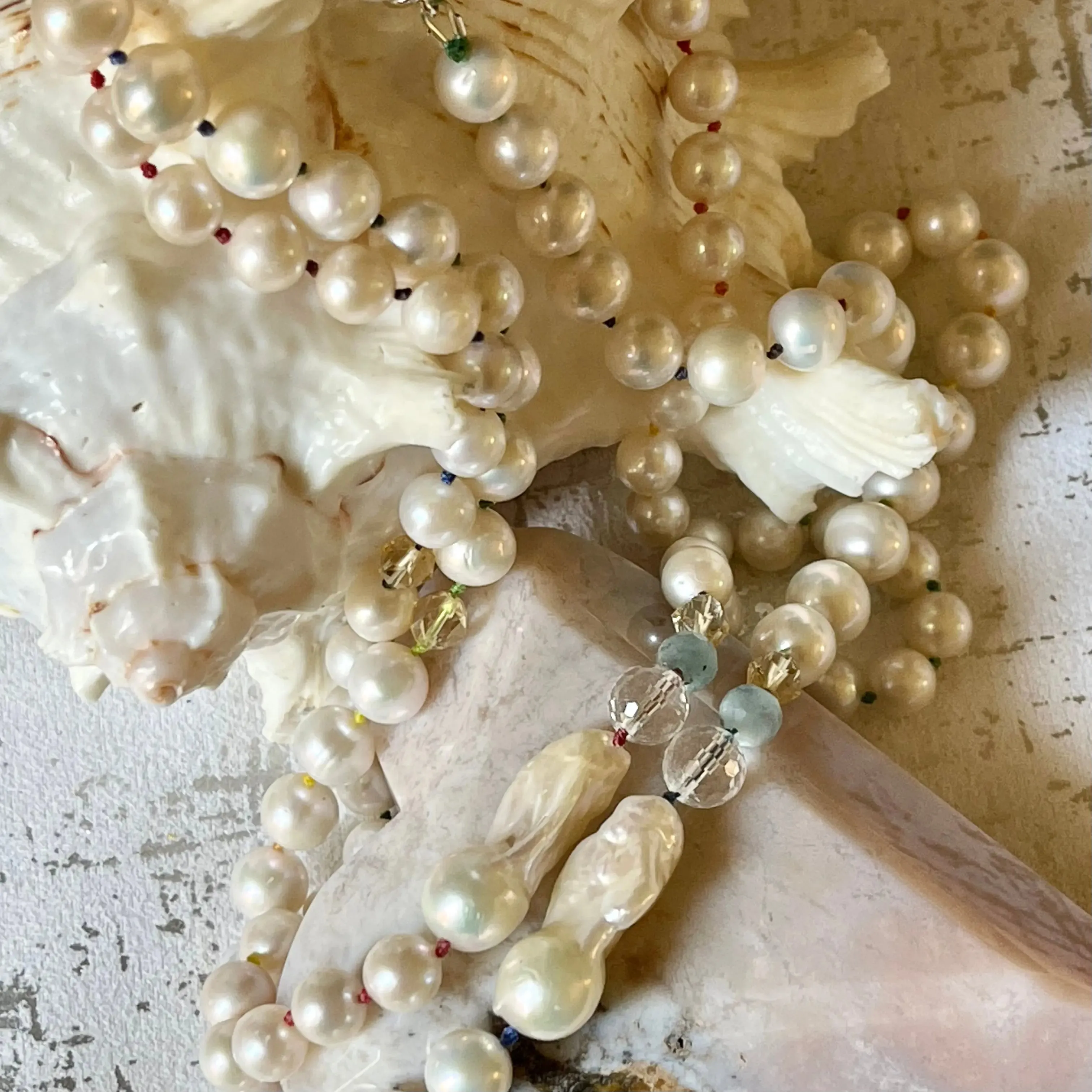 Fireball Pearl Necklaces