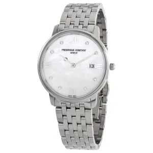 Frederique Constant Classics Slimline Quartz Diamond Ladies Watch FC-220MPWD3S6B