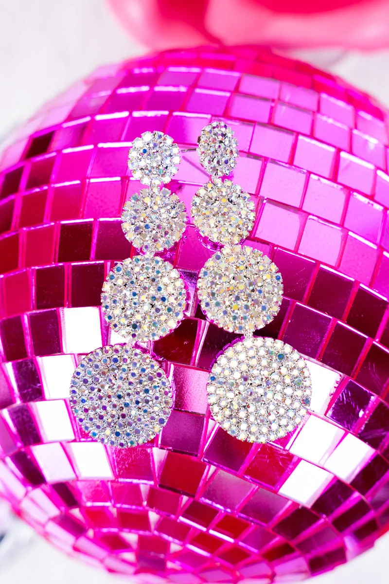 Frosted Falls Iridescent Crystal Earrings