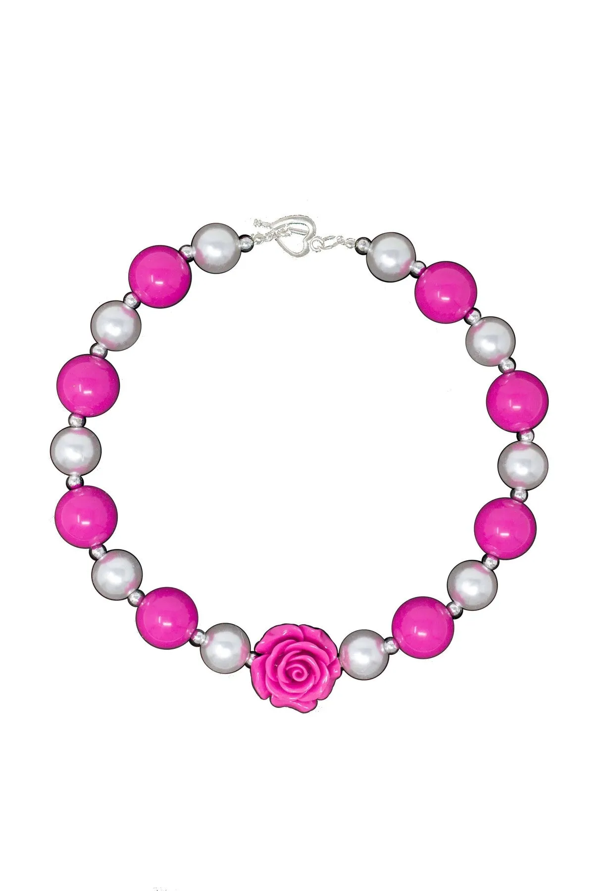 Fuchsia Pearl Bubblegum Necklace