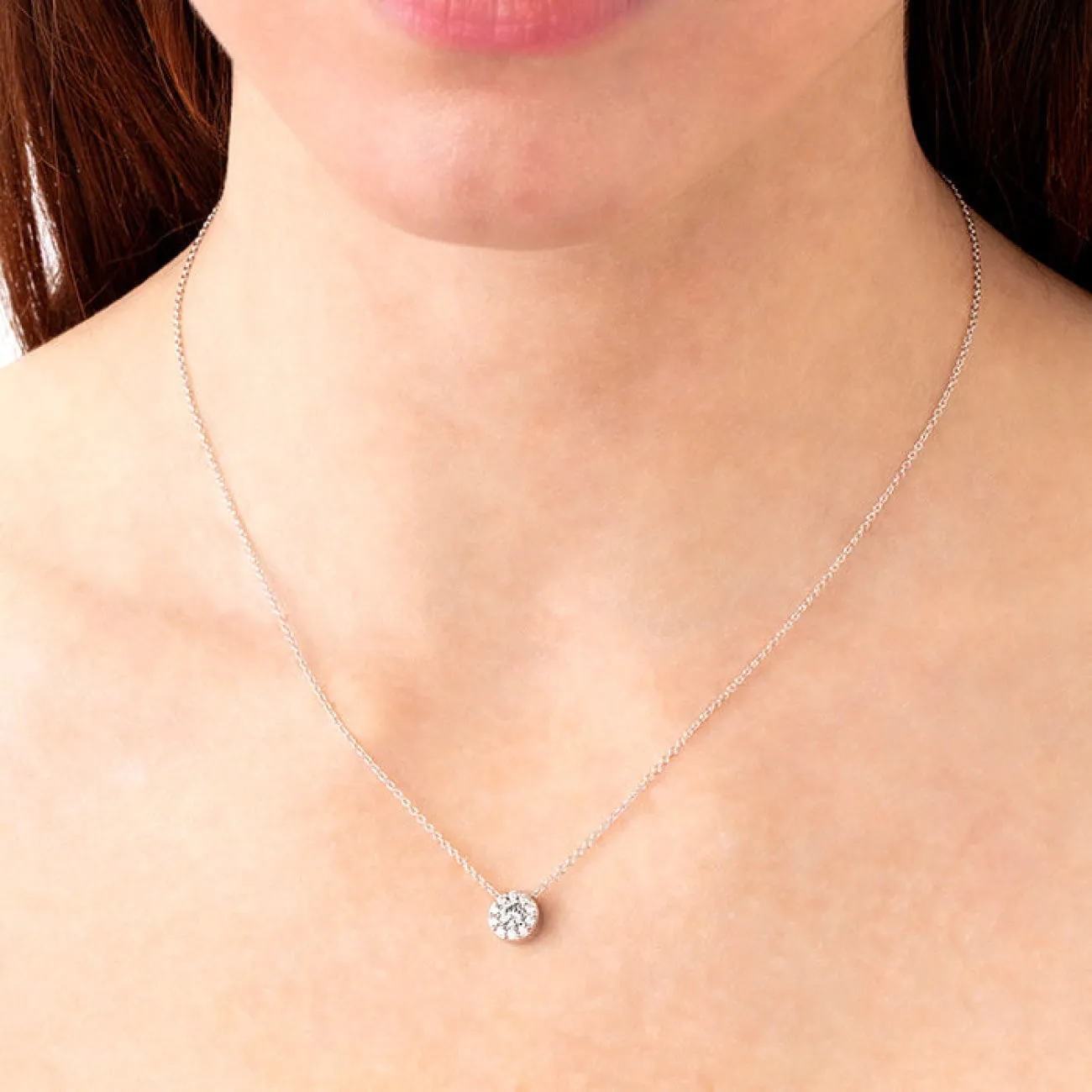 Fulfillment 18K White Gold 0.50 ct Diamond Pendant Necklace