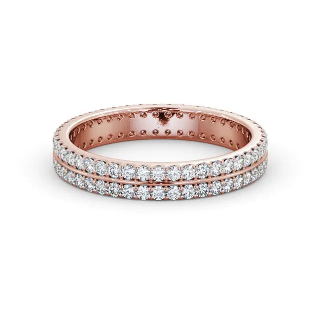 Full Eternity Ring, Round Cut Double Row