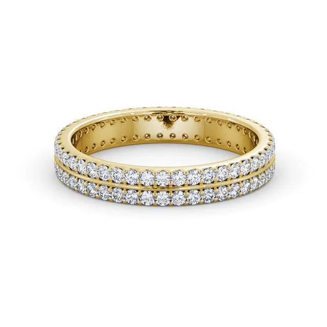 Full Eternity Ring, Round Cut Double Row