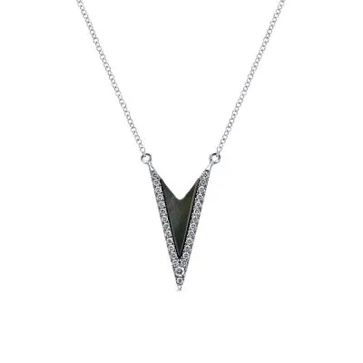 Gabriel & Co Diamond Chevron Necklace