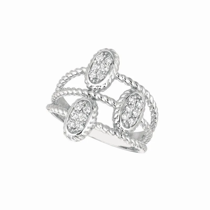 GARDEN OF OVALS DIAMOND RING 14K GOLD (0.25 CTW)