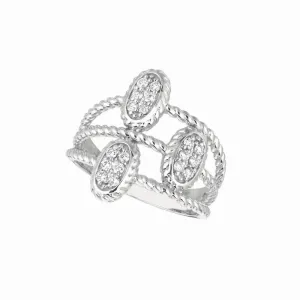 GARDEN OF OVALS DIAMOND RING 14K GOLD (0.25 CTW)