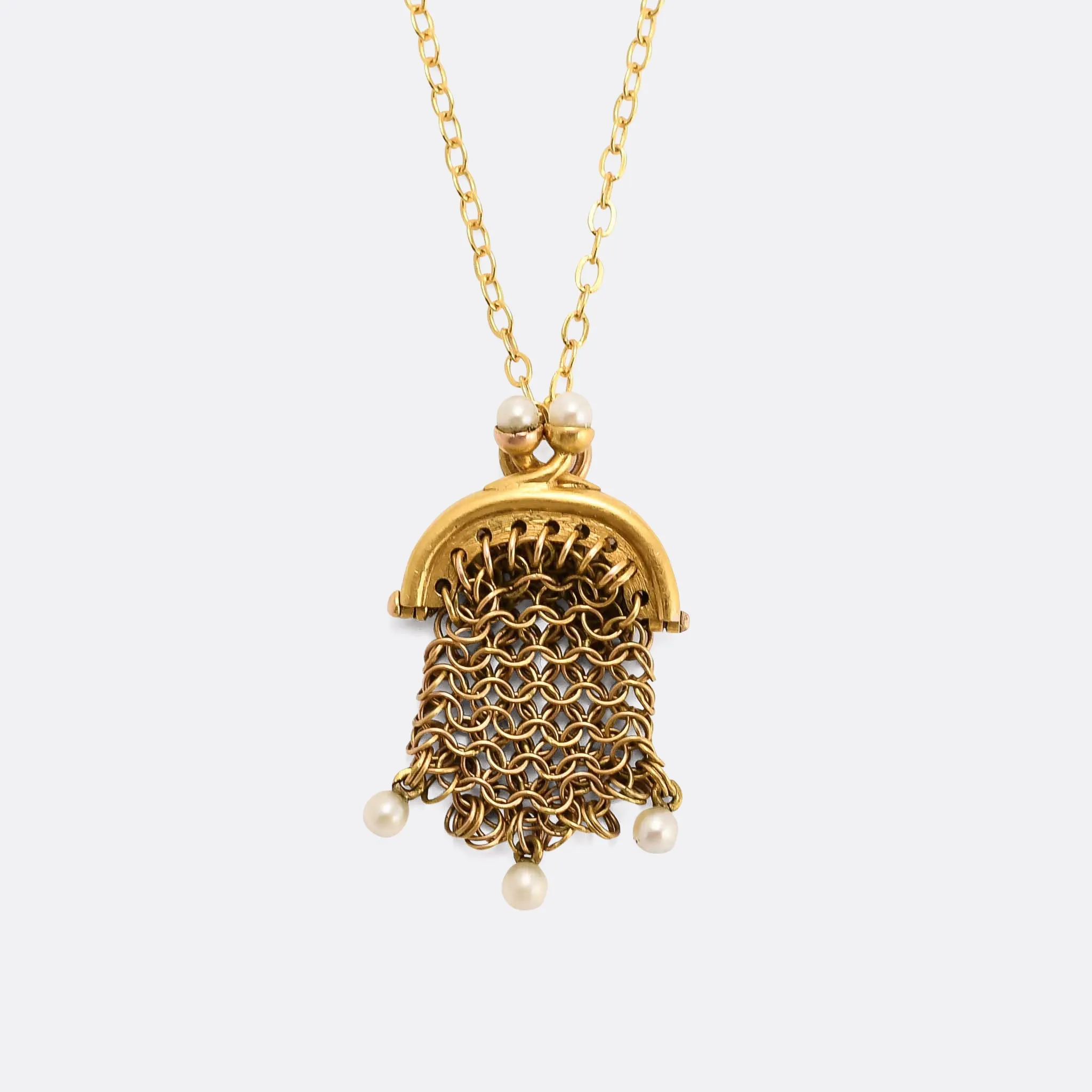 Georgian Pearl Miser's Purse Charm