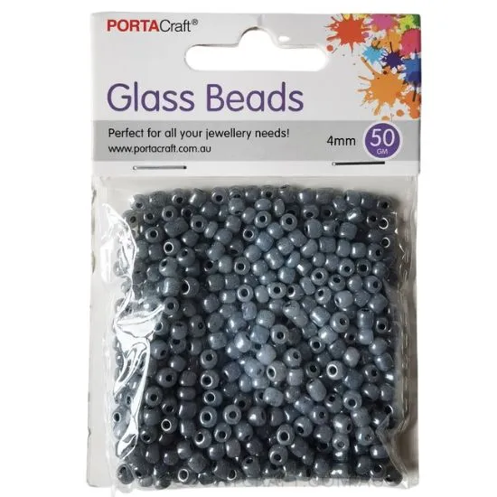 Glass Pearl Beads 4mm - 50g Packet