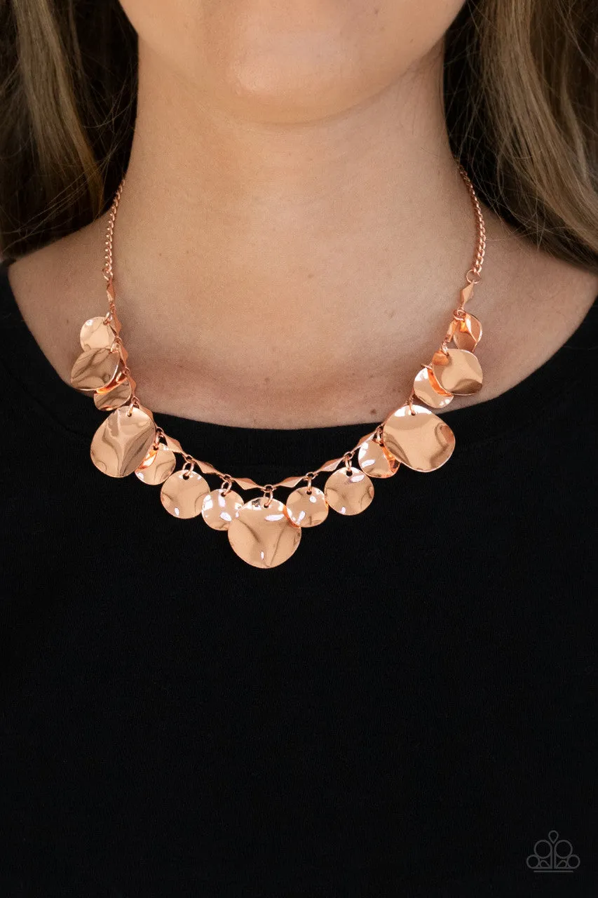 GLISTEN Closely Copper Paparazzi Necklace