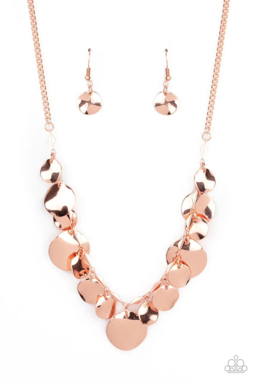 GLISTEN Closely Copper Paparazzi Necklace