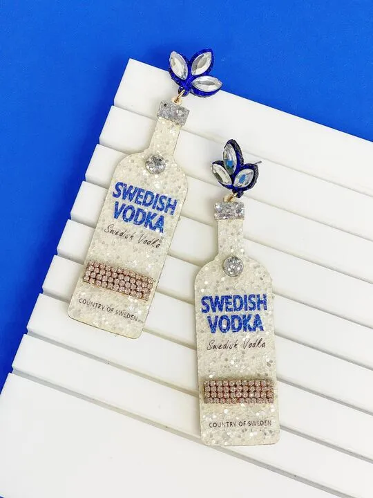 Glitter Vodka Dangle Earrings